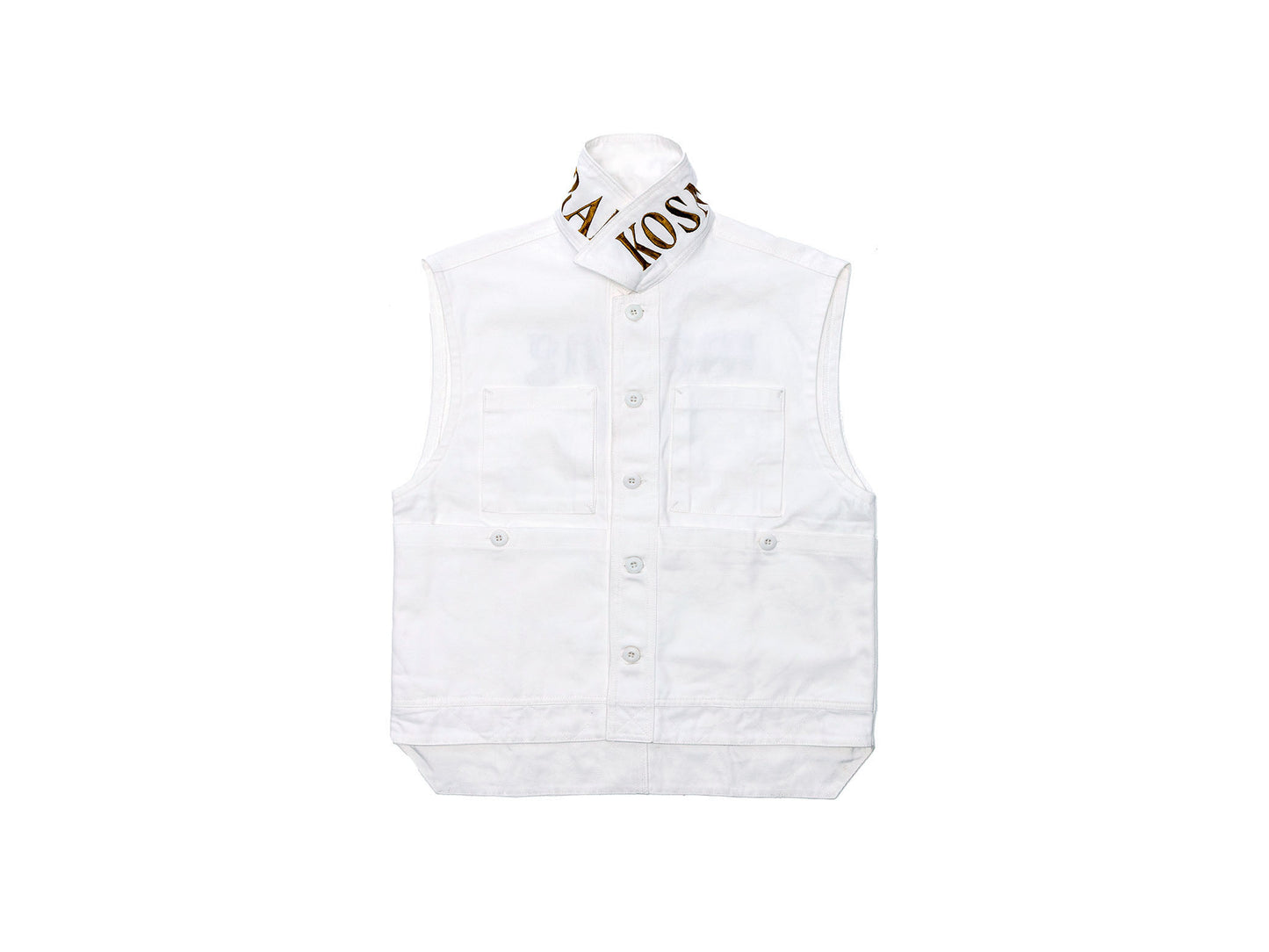Making Love - Desert Vest - White Canvas -Gold