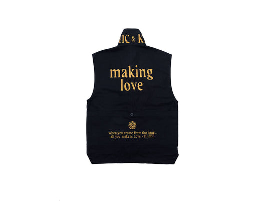 Making Love - Desert Vest - Black Canvas- Gold