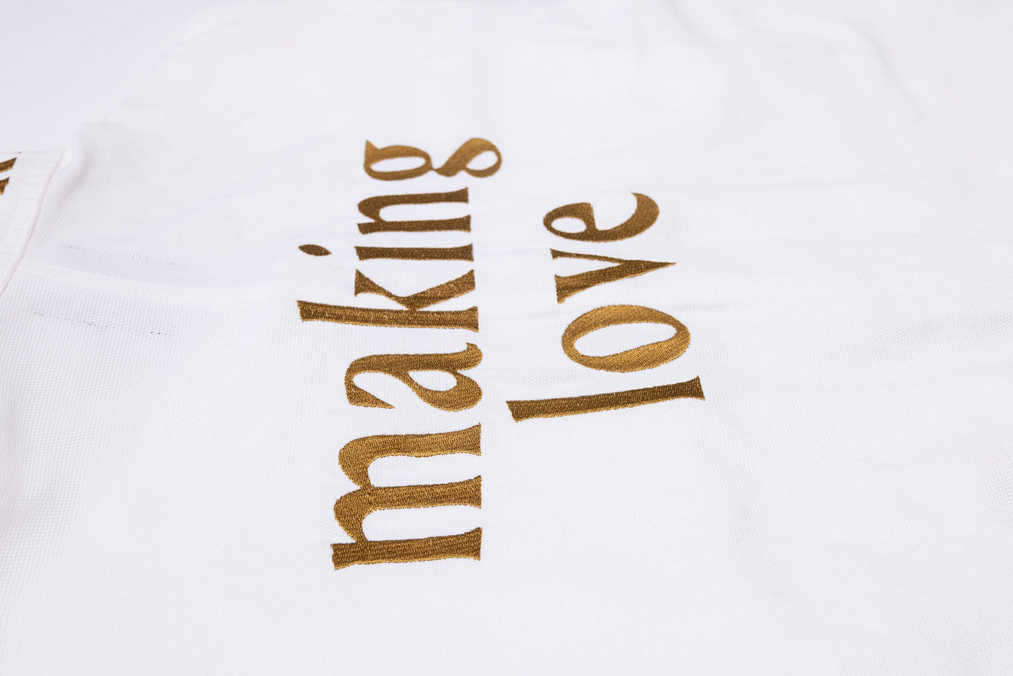 Making Love - Desert Vest - White Canvas -Gold